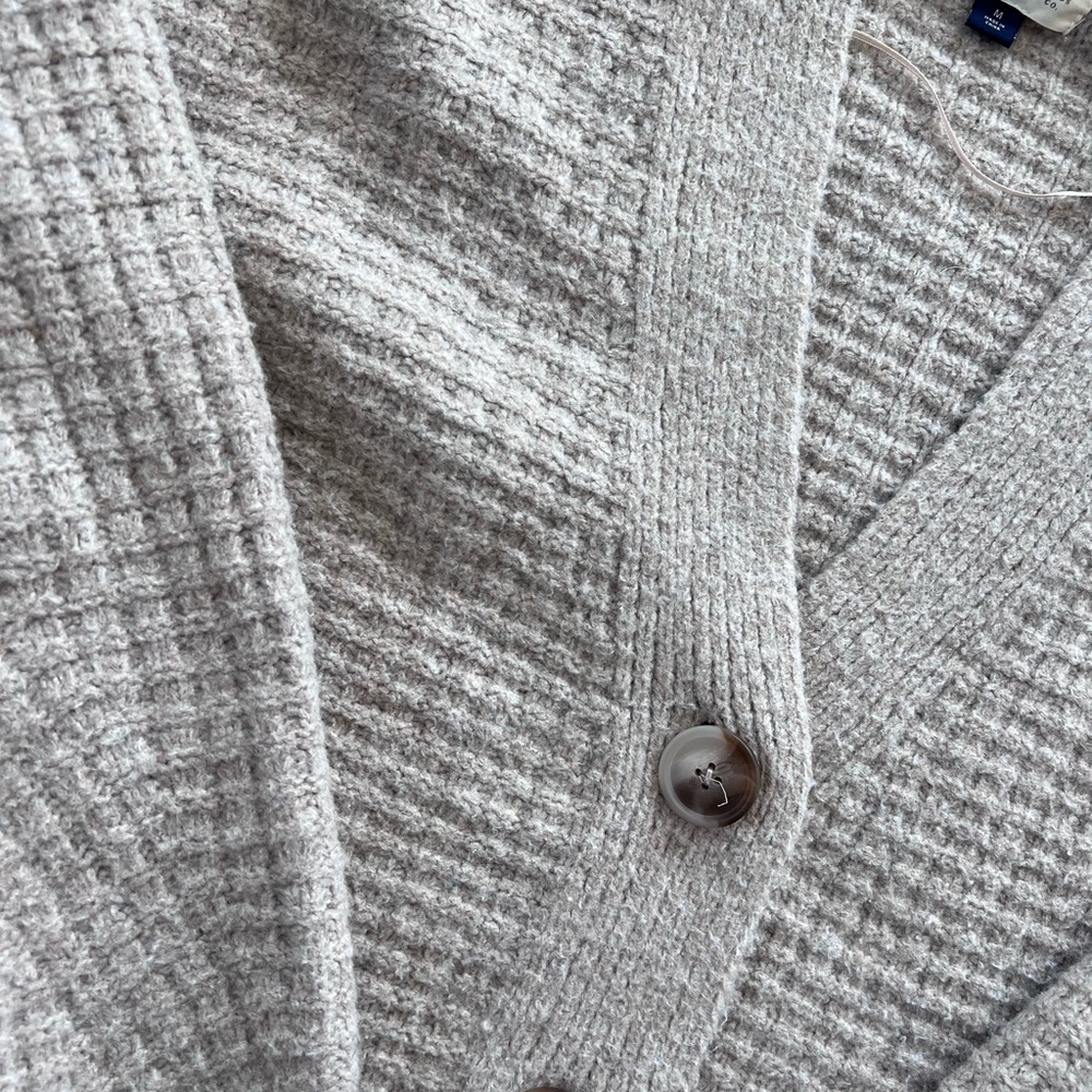 Universal Thread Medium Brown Knit Button Down Ca… - image 4